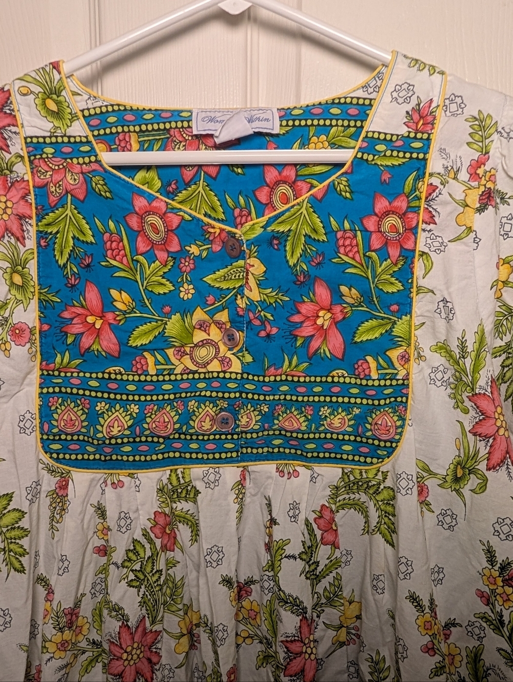 The Pioneer Woman Teal & White Floral Midi Dress - Size Large